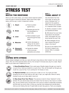 Stress Test Worksheet: Body Response & Coping Strategies