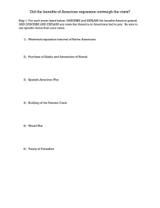 American Expansion: Benefits vs. Costs Worksheet
