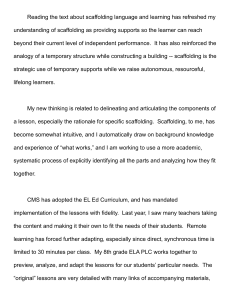 Scaffolding Language & Learning: A Teacher's Reflection