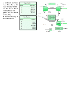 Combined Gas-Vapor Power Plant Problem