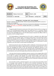 DDT: Curse or Blessing? Case Study & Essay Task