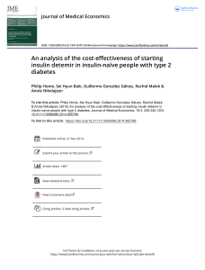 An analysis of the cost effectiveness of starting insulin detemir in insulin na ve people with type 2 diabetes