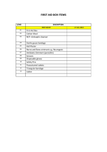 First Aid Box Items Checklist
