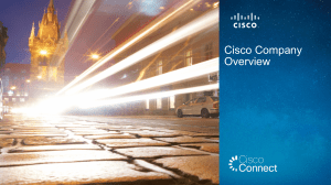 Cisco Company Overview: Internet of Everything & Innovation