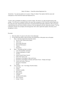 French Revolution & Napoleonic Era Worksheet