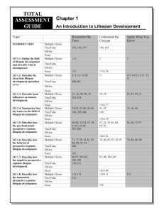 Lifespan Development Assessment Guide Chapter 1