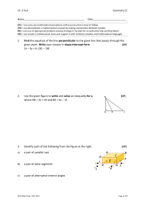Geometry Test: Lines, Angles, and Proofs