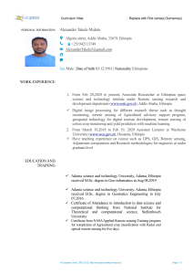 Alexander Takele Muleta - Remote Sensing & GIS CV
