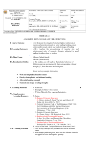 Reinforced Concrete Principles Learning Module