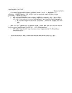 Dell Case Study Analysis