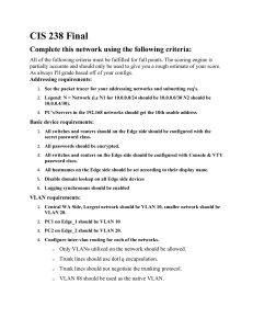 CIS 238 Final Exam: Network Configuration