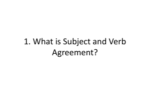 Subject-Verb Agreement: English Grammar Basics