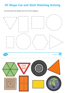 2D Shape Matching Activity Worksheet