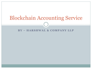 Blockchain Accounting Services by Harshwal & Company
