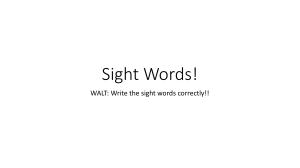 Sight Words Practice Worksheet