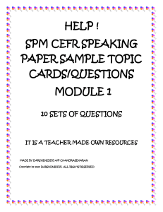HELP SPEAKING CEFR TOPIC CARDS