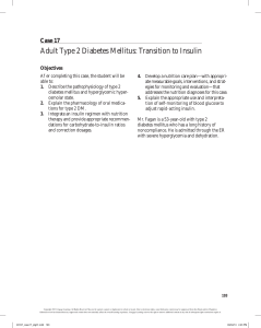 Type 2 Diabetes Case Study: Insulin Transition