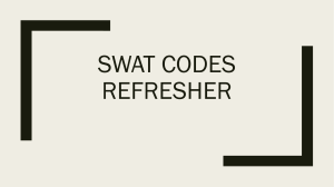 SWAT Codes Refresher: Film & TV Analysis