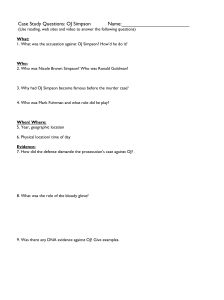 OJ Simpson Case Study Questions