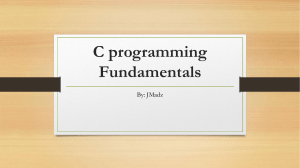 C Programming Fundamentals Presentation