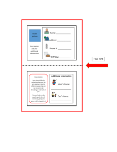 Autism Personal ID Card Template & Flashcard Guide