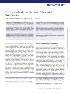 Exercise and Cardiovascular Risk in Patients With Hypertension