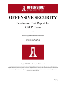 OSCP Exam Penetration Test Report