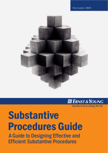 Substantive Procedures Guide (Nov 2005)