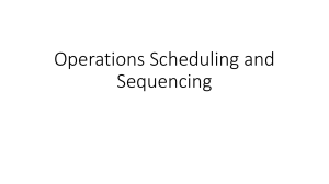 SEQUENCING PROBLEM