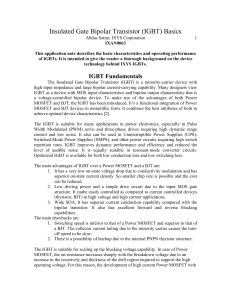 IGBT Basics: Insulated Gate Bipolar Transistor Fundamentals