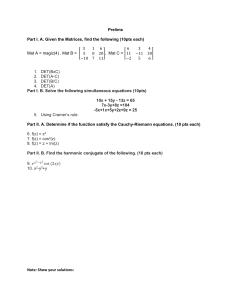 Math Exam: Linear Algebra & Complex Analysis