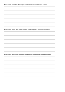 Client Communication Worksheet