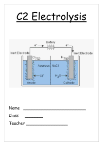 Electrolysis Worksheet: Chemistry Concepts & Applications