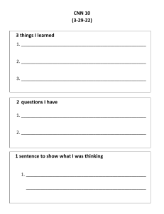 CNN 10 Worksheet: Reflection on News