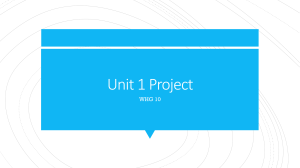 Unit 1 Project, Research on An Ancient Civilization