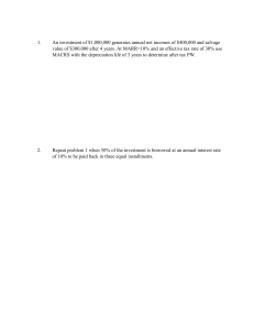Investment Analysis: After-Tax PW Calculation