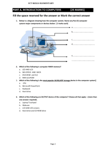 ICT Skills Elementary Exam