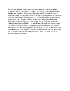 Importance of Studying History