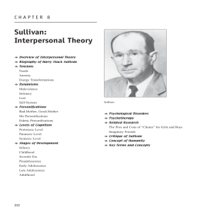 Sullivan: Interpersonal Theory