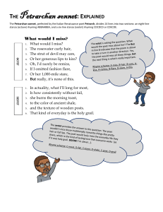 Petrarchan Sonnet Explained: Structure & Example