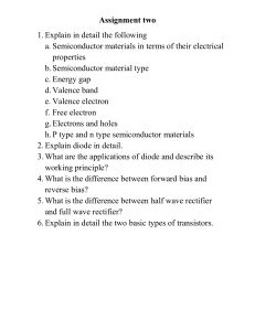 Semiconductors, Diodes, and Transistors Assignment