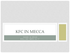 KFC in Mecca: A Case Study