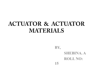 Actuator Materials: Properties & Applications