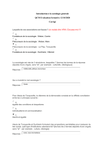 QCM Sociologie Générale: Évaluation Formative