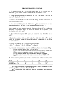 Problemas de Densidad: Física y Cálculos