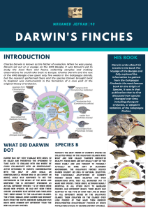Case Study of Darwin's Finches