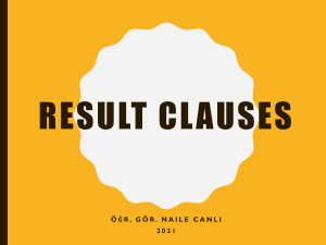 Result Clauses