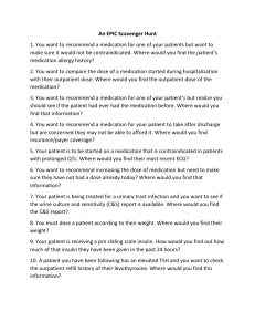 EPIC Scavenger Hunt: Medication & Patient Data