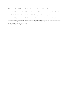 Leadership Styles Assignment: Reflection & Comparison