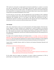 Ghana TVET Policy: Skills for Industrialization
